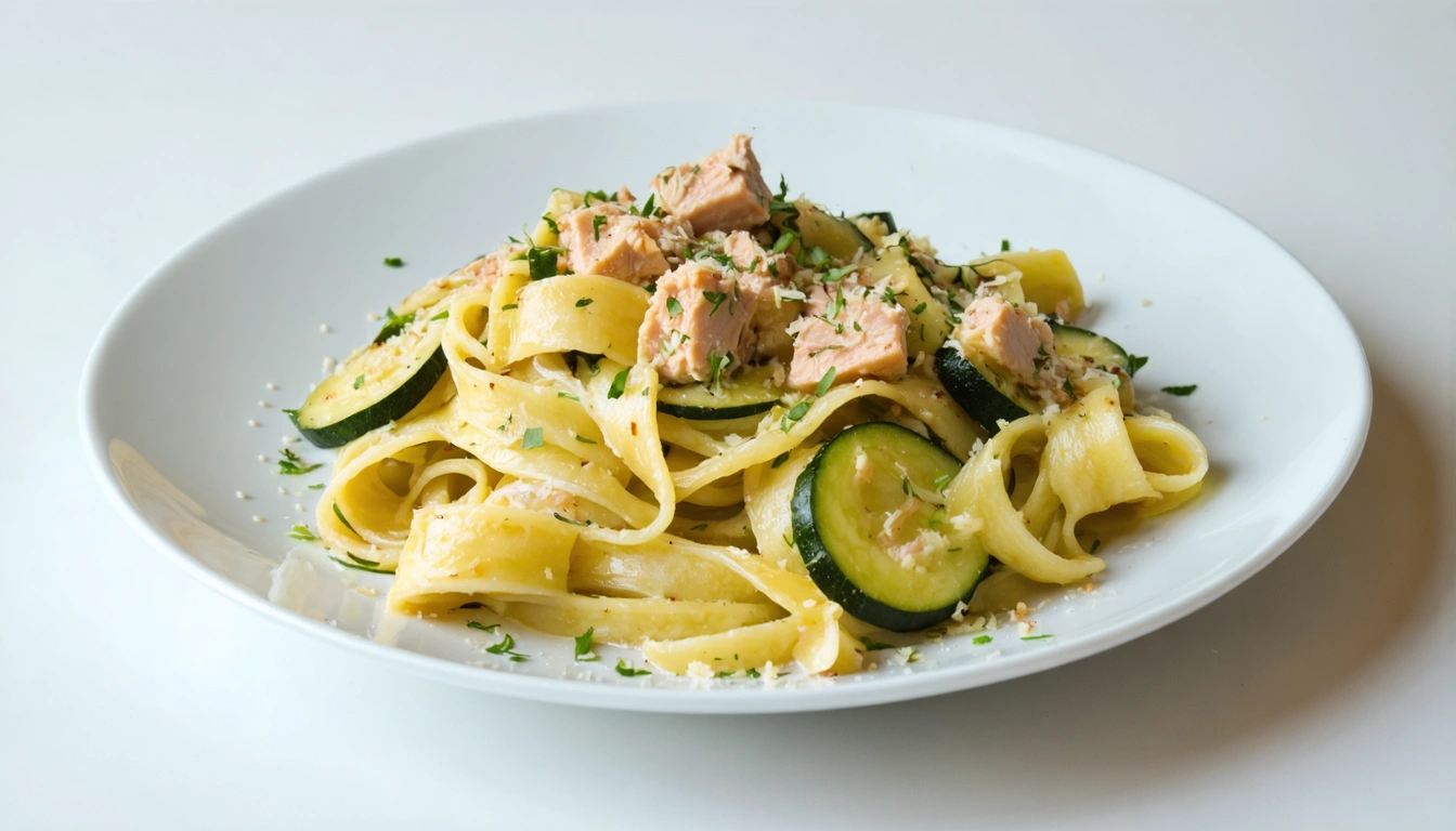 Pasta con zucchine e tonno